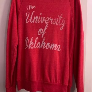oklahoma red pullover size S